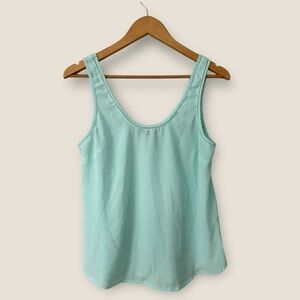 Dynamite Blue Flowy Tank Top